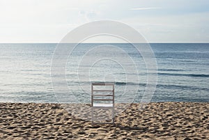 Chair on the beach.