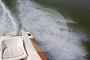 Chair behind the boat