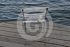 Chair on dock