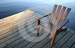 Chair on dock