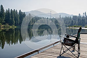 Chair on a dock