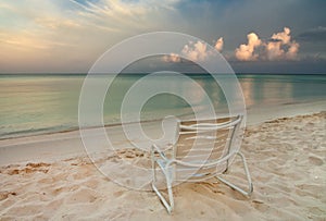 Chair on Eagle Beach in Aruba