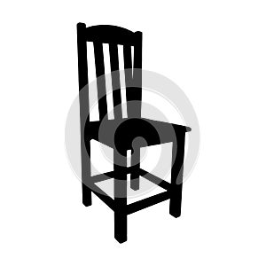 Chair icon clip art design by vector on white background