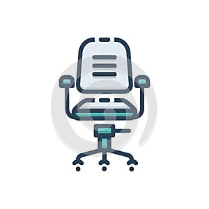 Color illustration icon for Chair, table and furniture