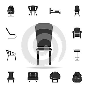 chair icon. Detailed set of furniture icons. Premium quality graphic design. One of the collection icons for websites; web design;