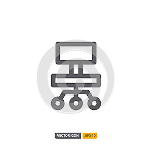 Chair icon isolated on white background. for your web site design, logo, app, UI. Vector graphics illustration and editable stroke