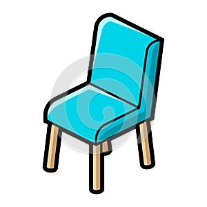 Chair icon in isometry style. Domestic and office furniture and equipment. photo