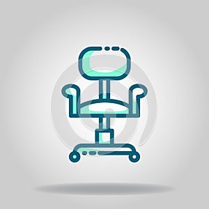 Chair icon or logo in twotone