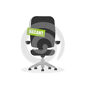 Chair with job vacancy Vector illustration