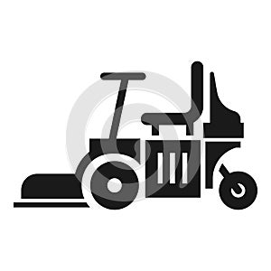 Chair lawn mower icon, simple style