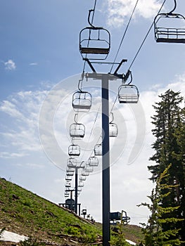 Chair lift above Shirley Lake photo