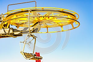 Chair lift in mountain, Serra da Estrela, Portugal