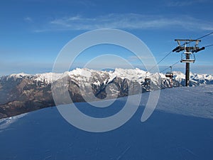 Chair Lift In The Pizol Region