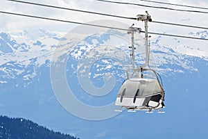 Chair lift at Whistler Peak British Columbia