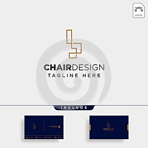 chair logo design vector icon illustration icon isolated