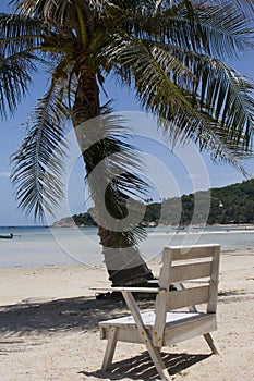 Chair at the ocean beach