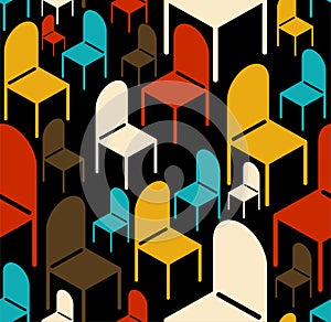 Chair pattern seamless. Office Chairs background