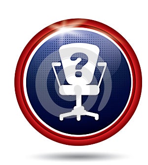 Chair with question mark. Vector illustration decorative design