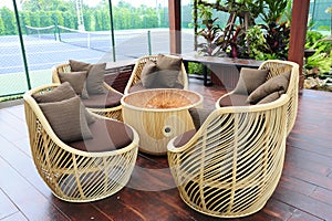 Chair from rattan