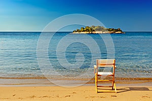 Chair on a sandy beach