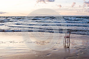 Chair in the sea