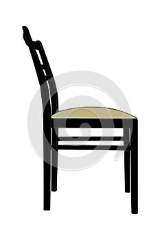 A chair with a soft seat. eps10 vector stock illustration