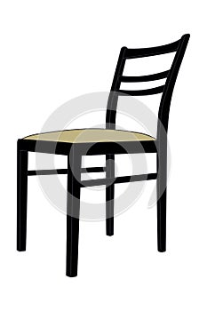 A chair with a soft seat. eps10 vector stock illustration