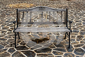 Chair on temple in Prachinburi.