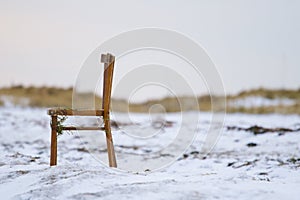 Chair washed ashore