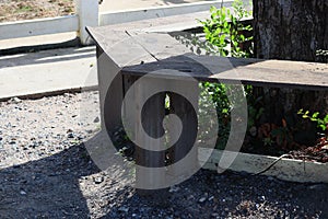 Chair wood old empty outdoor background nature Selectable focus