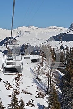 Chairlift At Alp Staetz