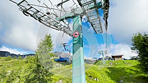 Chairlift in the italian alps, summer season