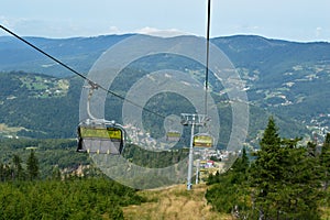 Chairlift in the mountains