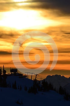 Chairlift Sunset