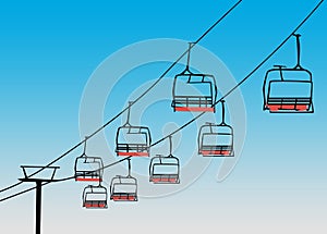 Chairlift winter sport background