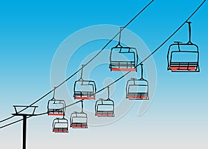 Chairlift winter sport background photo