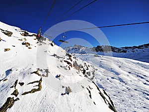 Chairlifts in the Alps