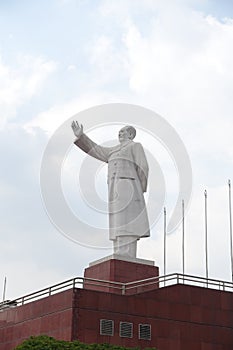 Chairman Mao Ze statue in chengdu of China