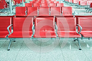 Chairs in the airport lounge area