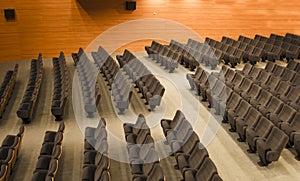 Chairs of an auditorium