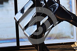 chairs in a closed bar,