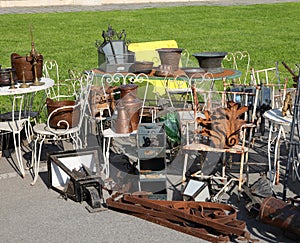 chairs coffee tables copper containers other rare pieces of vint photo