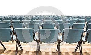 Chairs in conference hall isolated