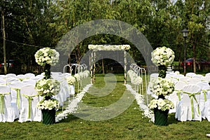 Outdoor wedding Scene photo