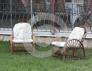 Chairs in garden