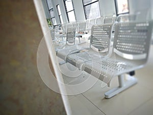 Chairs in hospital waiting room