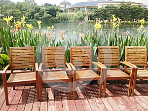 Chairs near the lake