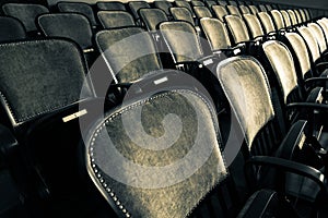 Chairs in an old theater