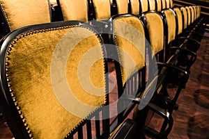 Chairs in an old theater