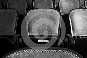 Chairs in an old theater
